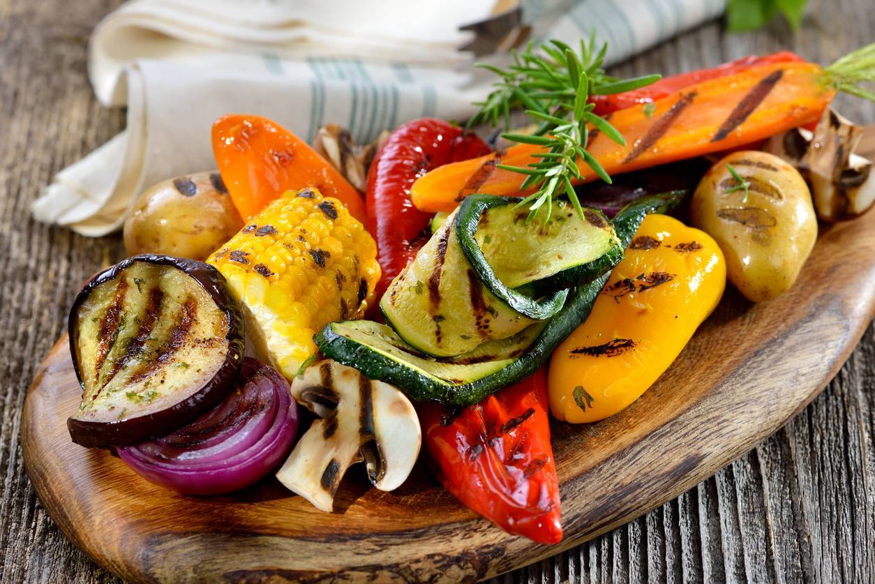 les légumes fumés au fumoir