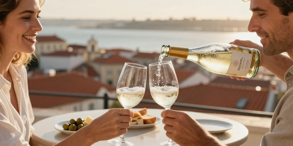 vin blanc portugais pétillant