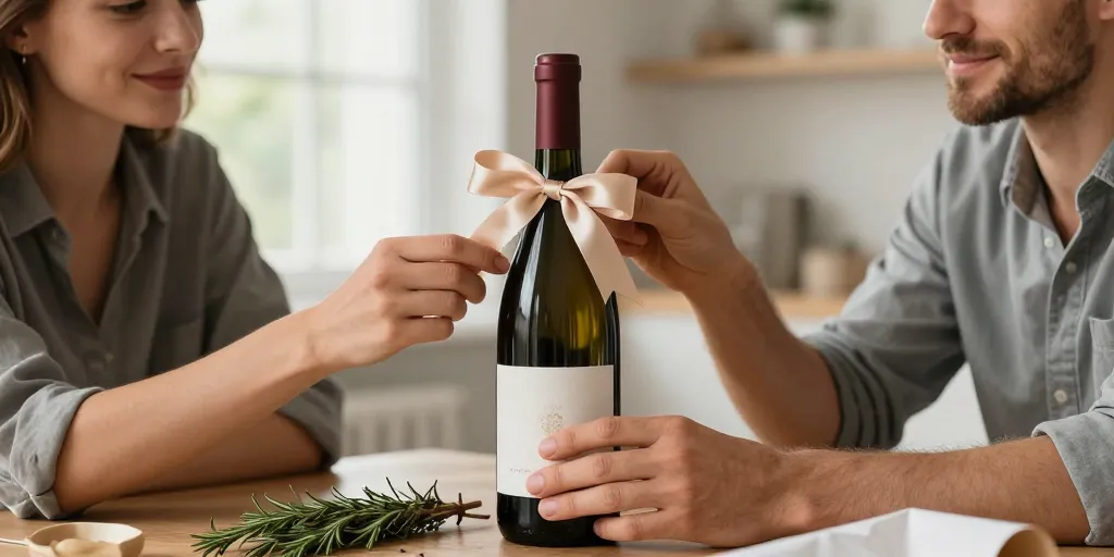 comment emballer une bouteille de vin