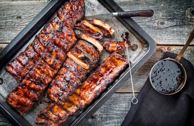 Barbecue,Spare,Ribs,St,Louis,Cut,With,Hot,Honey,Chili