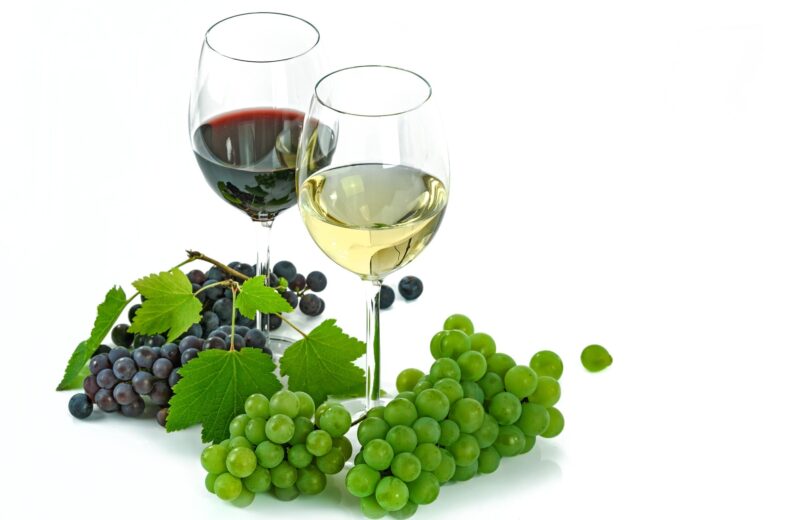 vin blanc et vin rouge